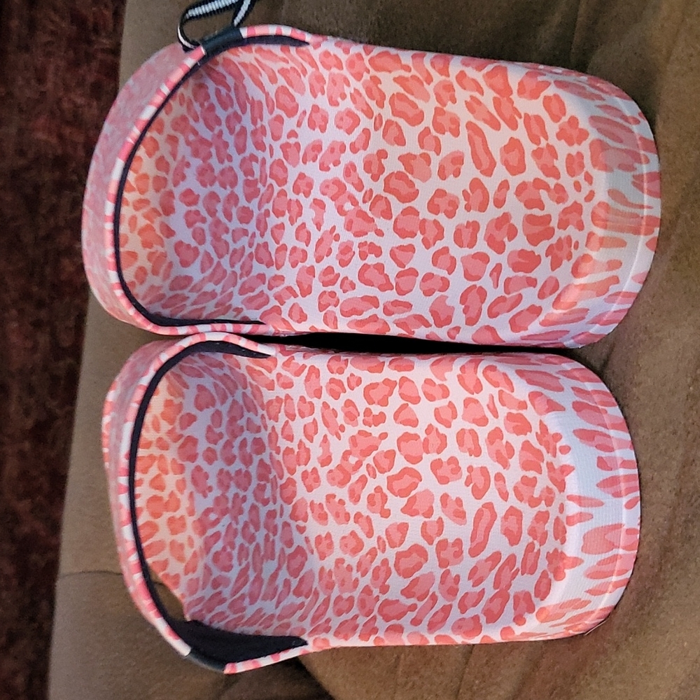 🌸Pink/orange leopard print slides🌸 - Picture 4 of 8